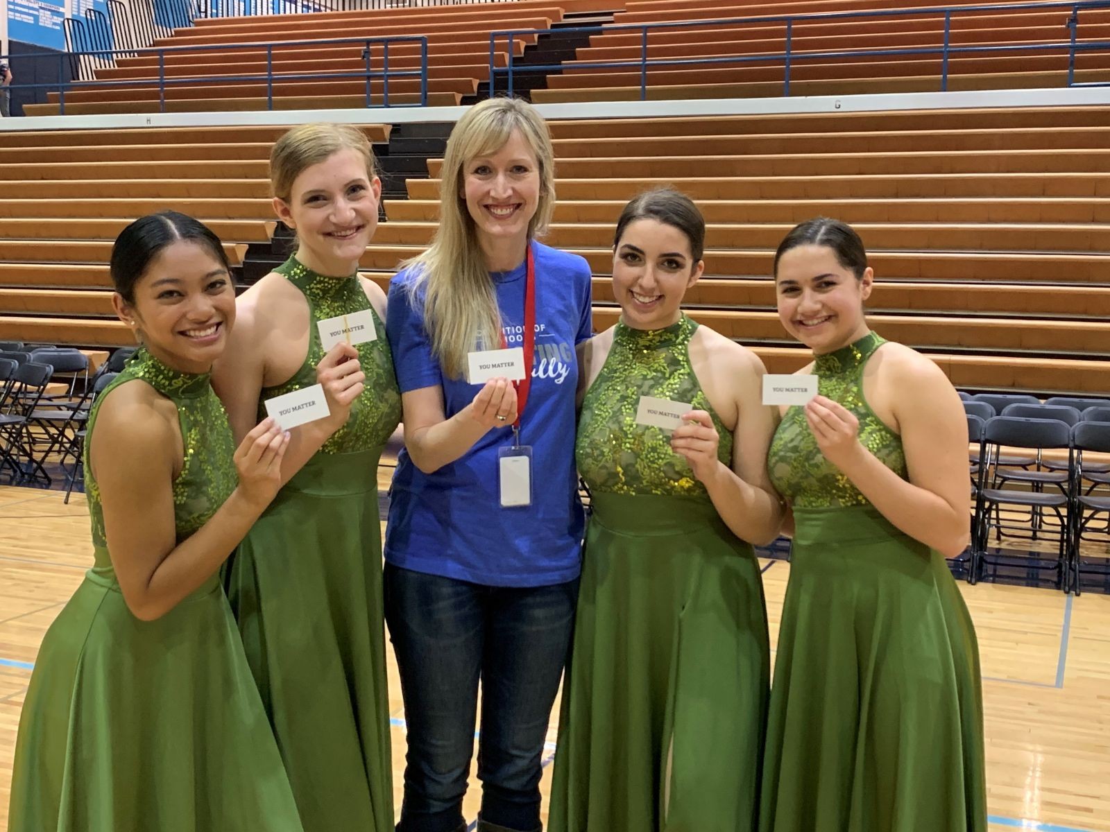 Dancers in green
